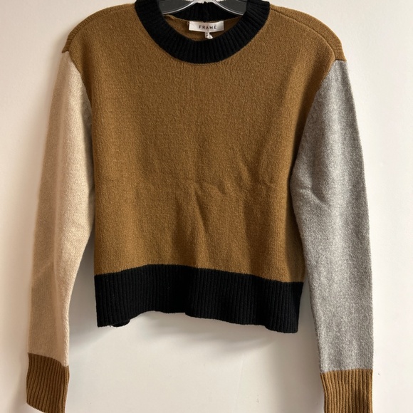 Frame Cashmere colorblock sweater XS - Picture 2 of 9